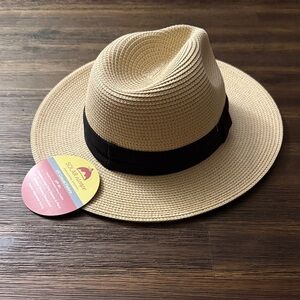 Solar Escape UV Casual Fedora One Size Wheat with Black
